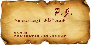 Peresztegi József névjegykártya